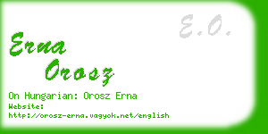 erna orosz business card